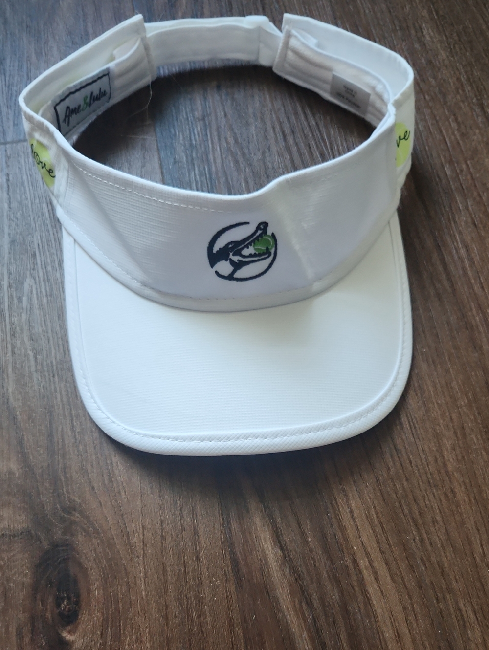 White Visor with Green Logo Accent - Ladies Sun Visor